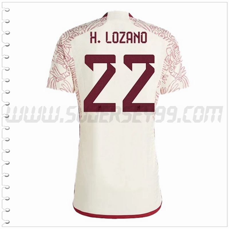 Segunda Camiseta Futbol México H. LOZANO #22 2022 2023