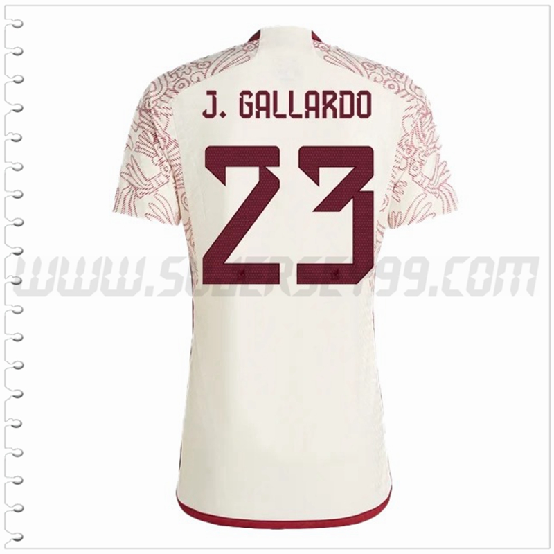 Segunda Camiseta Futbol México J. GALLARDO #23 2022 2023