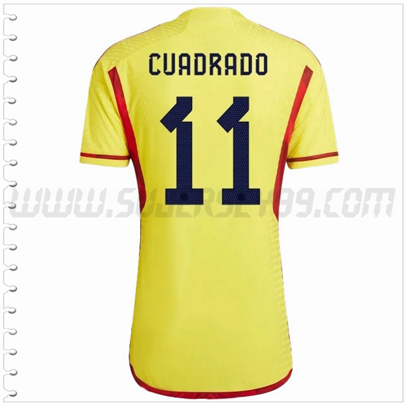 Primera Camiseta Futbol Colombia CUADRADO #11 2022 2023