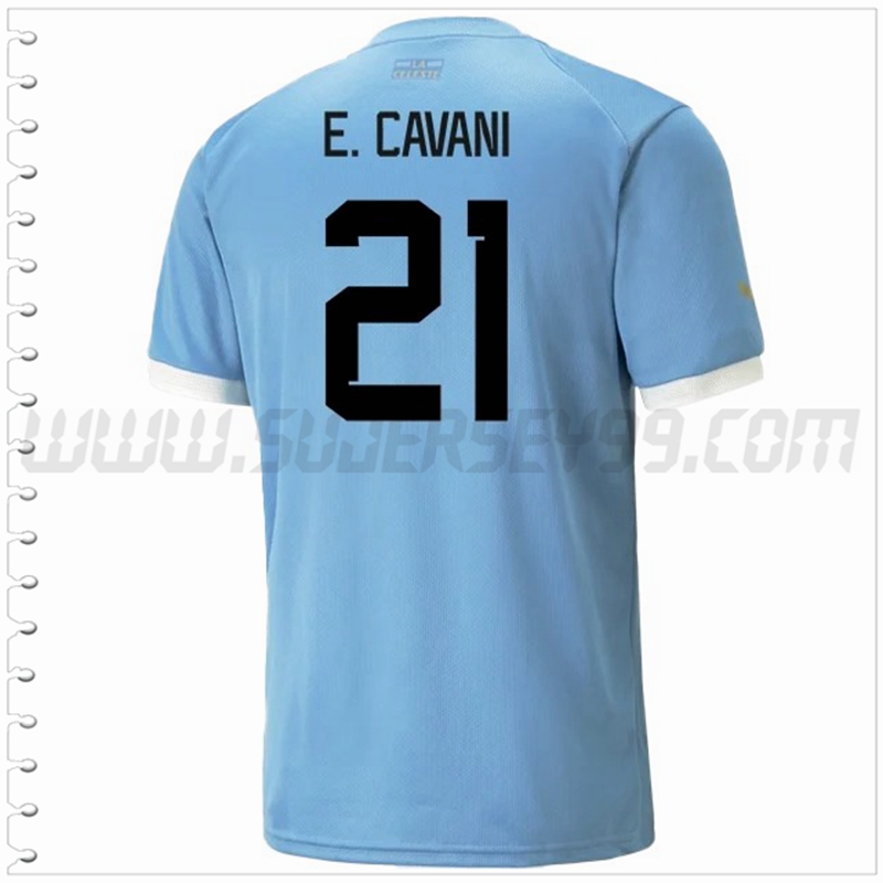 Primera Camiseta Futbol Uruguay E.CAVANI #21 2022 2023