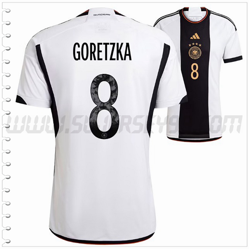 Primera Camiseta Futbol Alemania GORETZKA #8 2022 2023