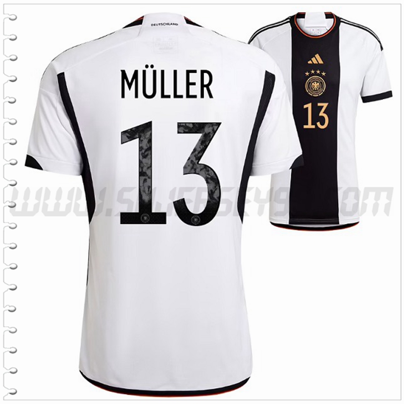 Primera Camiseta Futbol Alemania MÜLLER #13 2022 2023