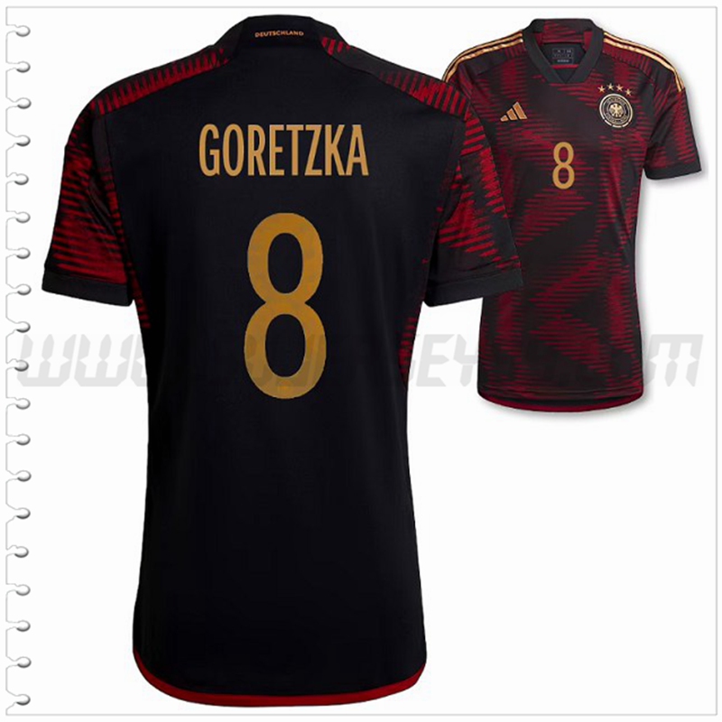 Segunda Camiseta Futbol Alemania GORETZKA #8 2022 2023