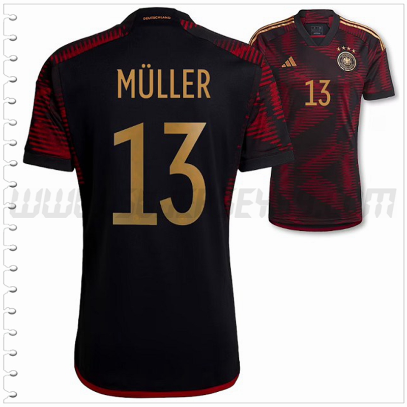 Segunda Camiseta Futbol Alemania MÜLLER #13 2022 2023