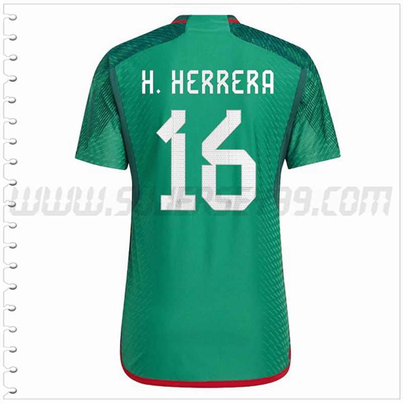 Primera Camiseta Futbol México H. HERRERA #16 2022 2023