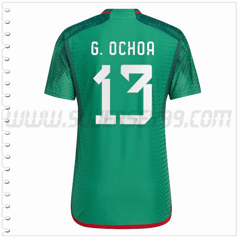 Primera Camiseta Futbol México G. OCHOA #13 2022 2023