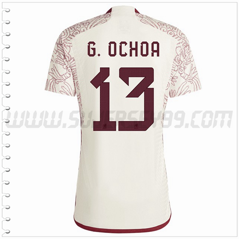 Segunda Camiseta Futbol México G. OCHOA #13 2022 2023