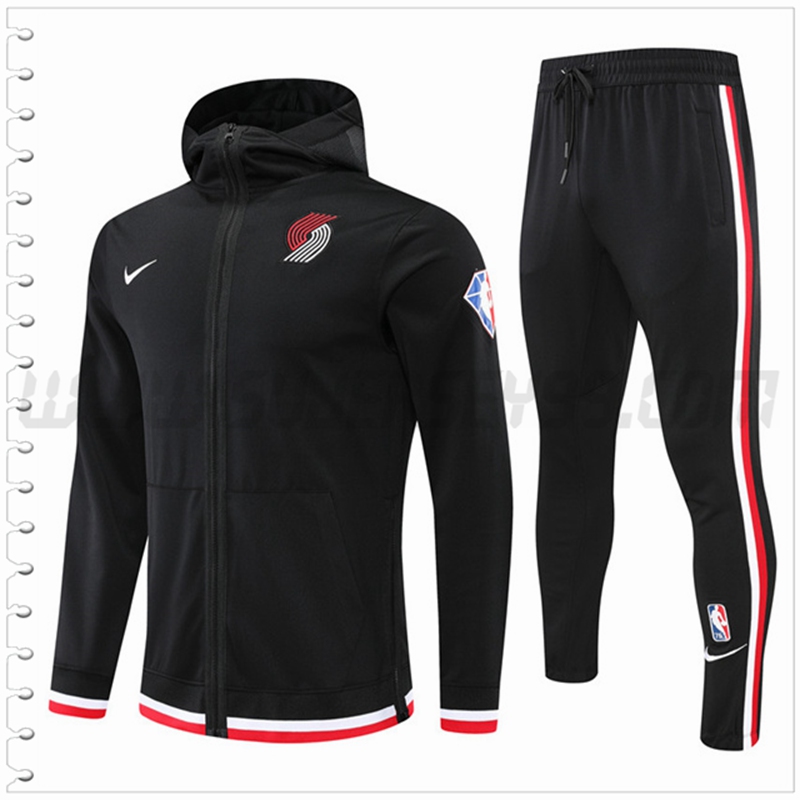 Chandal Futbol Portland Trail Blazers Negro 2022