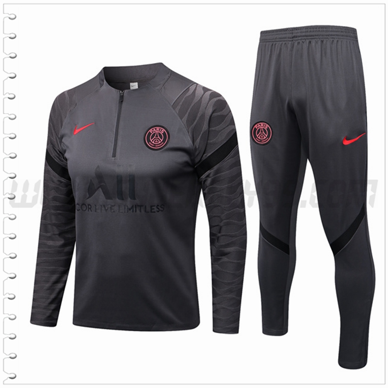 Chandal Futbol PSG Gris Oscuro 2022 2023