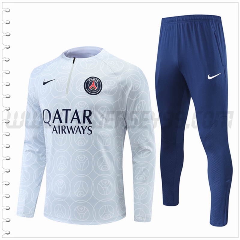 Chandal Futbol PSG Blanco/Gris 2022 2023