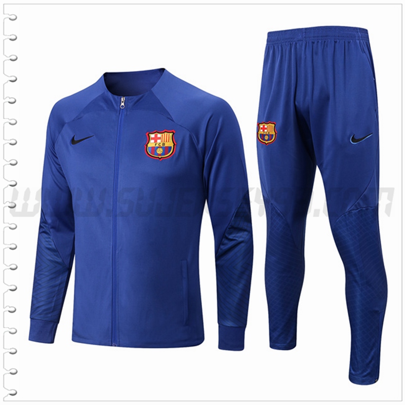 Chaqueta Chandal Futbol FC Barcelona Azul 2022 2023