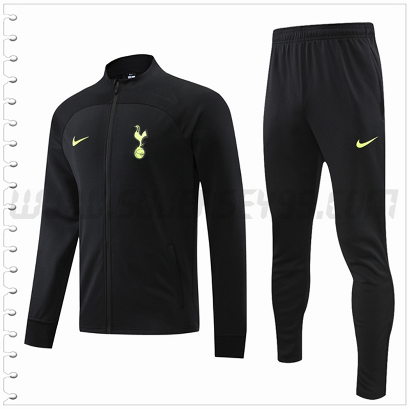 Chaqueta Chandal Futbol Tottenham Hotspurs Negro 2022 2023