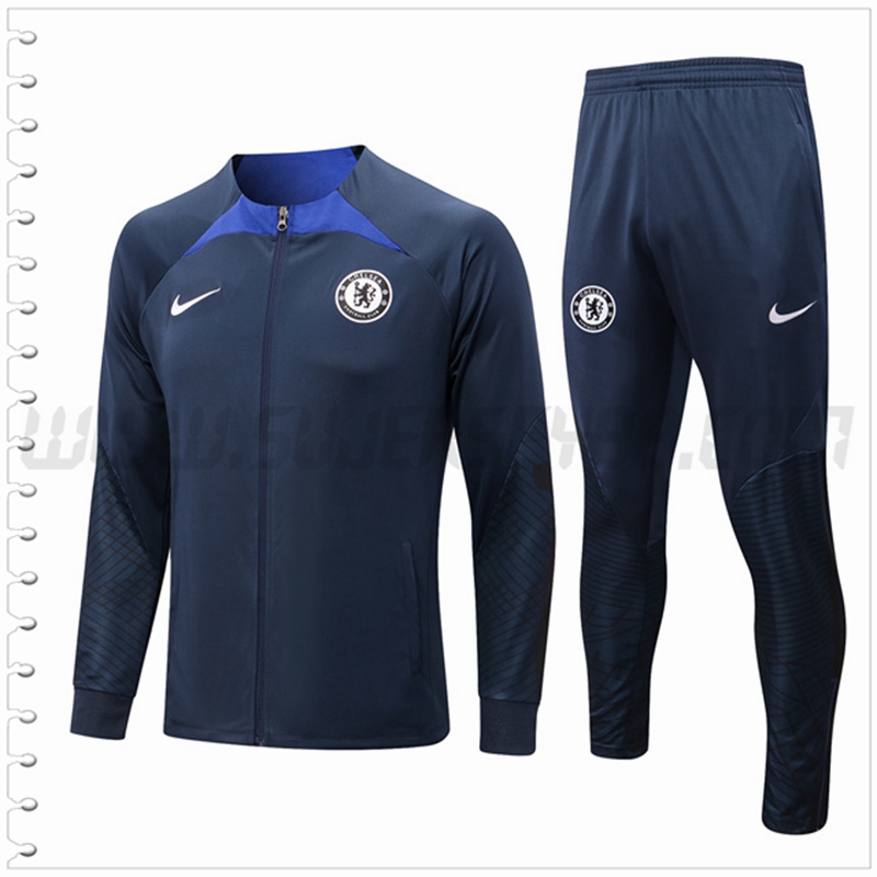 Chaqueta Chandal Futbol FC Chelsea Negro/Azul 2022 2023