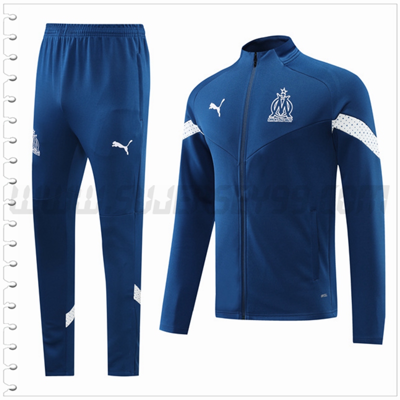 Chaqueta Chandal Futbol Marsella Azul 2022 2023