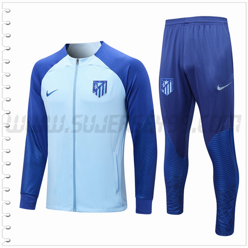 Chaqueta Chandal Futbol Atletico Madrid Azul claro 2022 2023