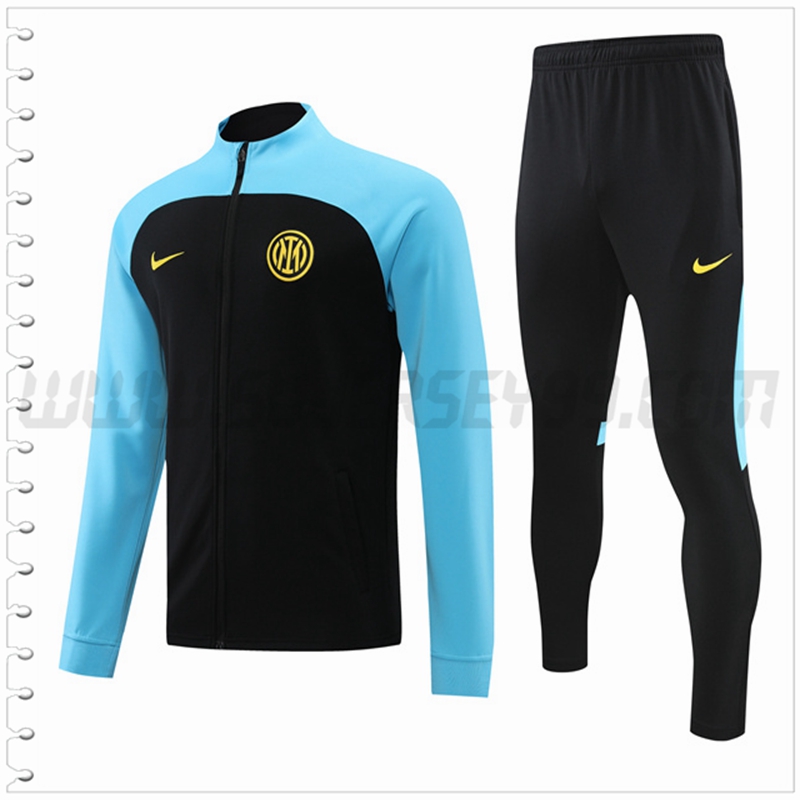 Chaqueta Chandal Futbol Inter Milan Negro/Azul 2022 2023