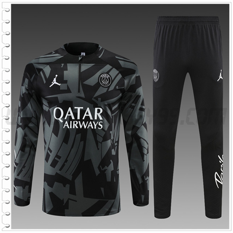 Chandal Futbol Jordan PSG Ninos Negro/Gris 2022 2023