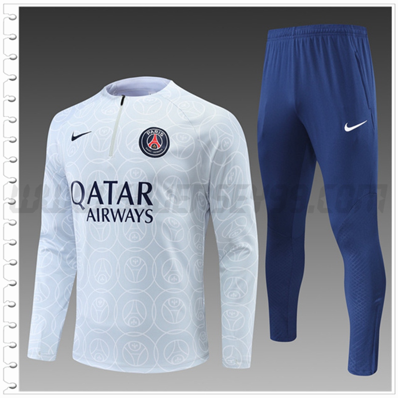 Chandal Futbol PSG Ninos Blanco/Gris 2022 2023