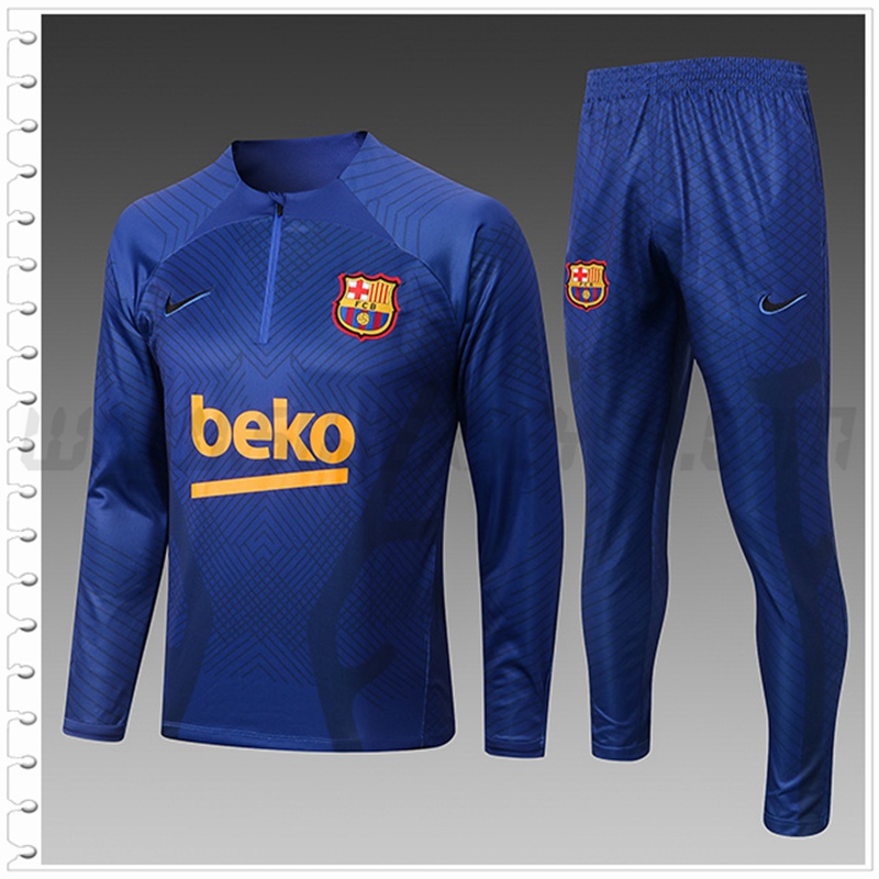 Chandal Futbol FC Barcelona Ninos Azul/Negro 2022 2023