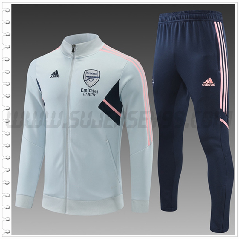 Chaqueta Chandal Futbol Arsenal Ninos Gris 2022 2023