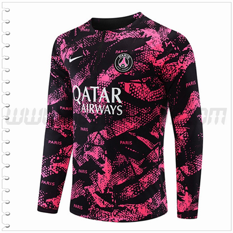 Sudadera Entrenamiento PSG Rojo/Negro 2022 2023