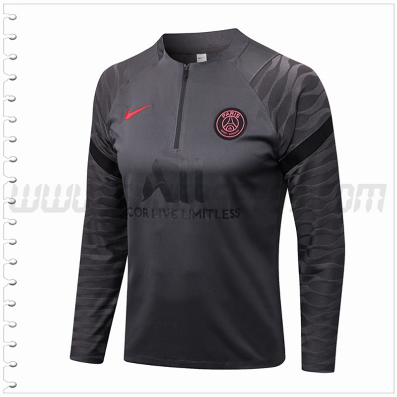 Sudadera Entrenamiento PSG Gris Oscuro 2022 2023