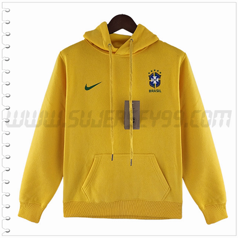 Sweatshirt con Capucha Brasil Amarillo 2022 2023