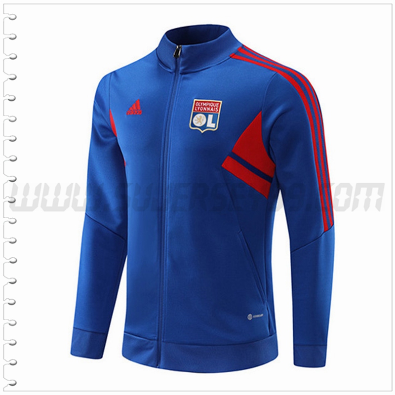 Chaqueta Futbol Lyon Azul 2022 2023