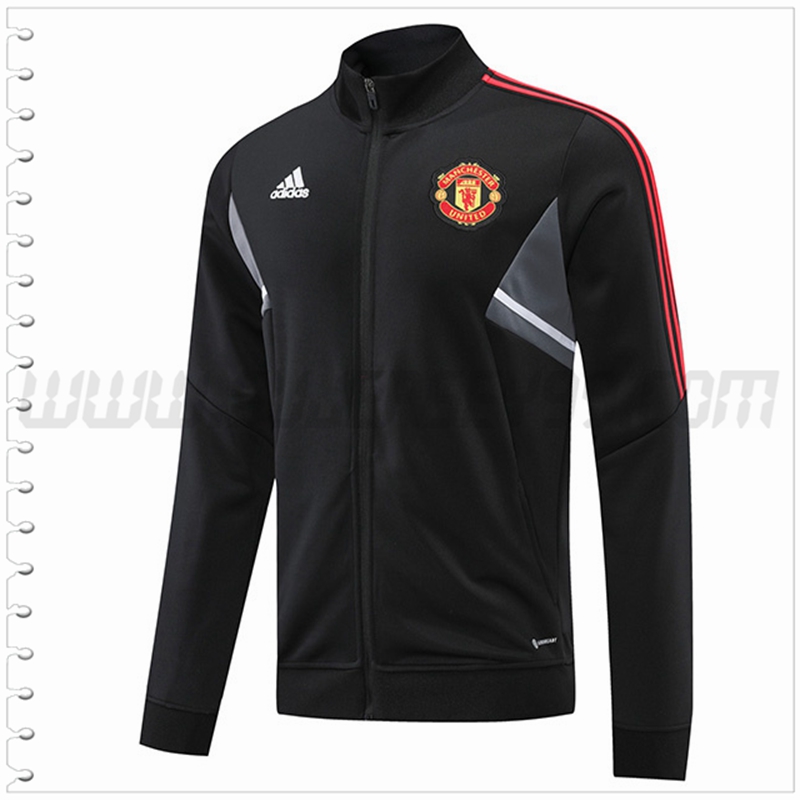 Chaqueta Futbol Manchester United Negro 2022 2023