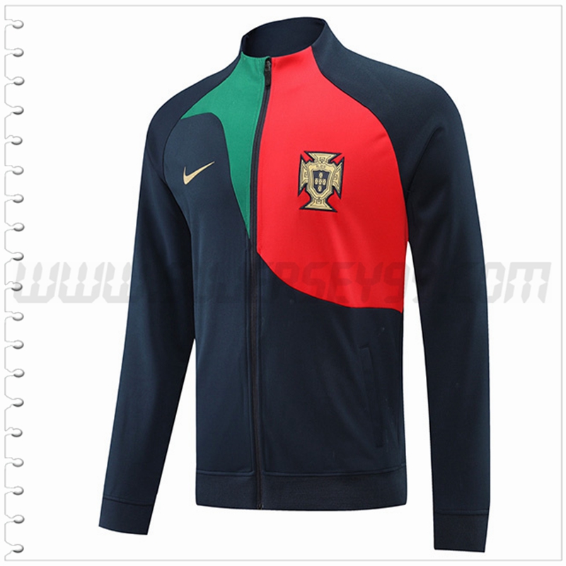 Chaqueta Futbol Portugal Negro/Rojo 2022 2023