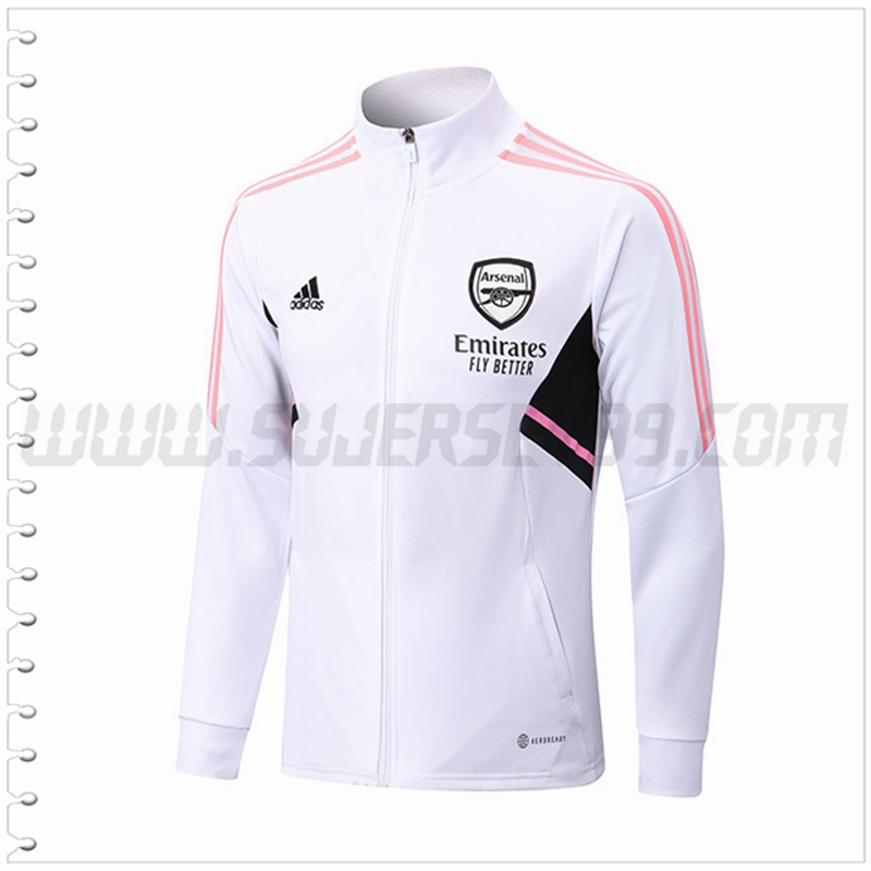 Chaqueta Futbol Arsenal Blanco 2022 2023