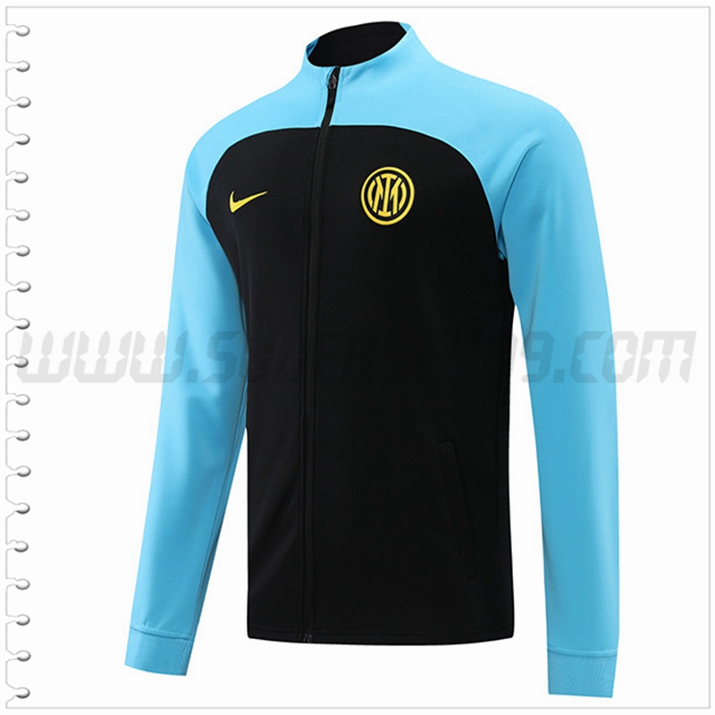 Chaqueta Futbol Inter Milan Negro/Azul 2022 2023