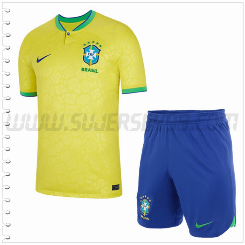 Primera Equipacion del Brasil + Pantalones Cortos 2022 2023