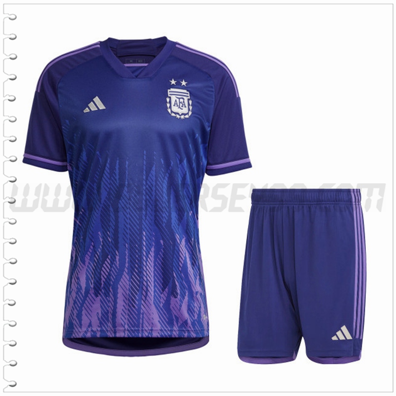 Segunda Equipacion del Argentina + Pantalones Cortos 2022 2023