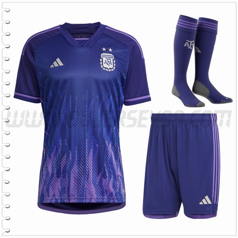 Segunda Equipacion del Argentina (Pantalones + Calcetines) 2022 2023