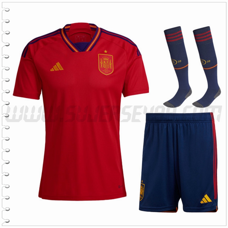 Primera Equipacion del España (Pantalones + Calcetines) 2022 2023