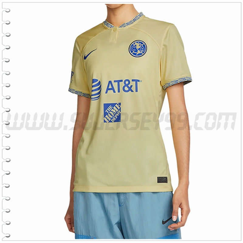 Primera Camiseta Futbol Club America Mujer 2022 2023