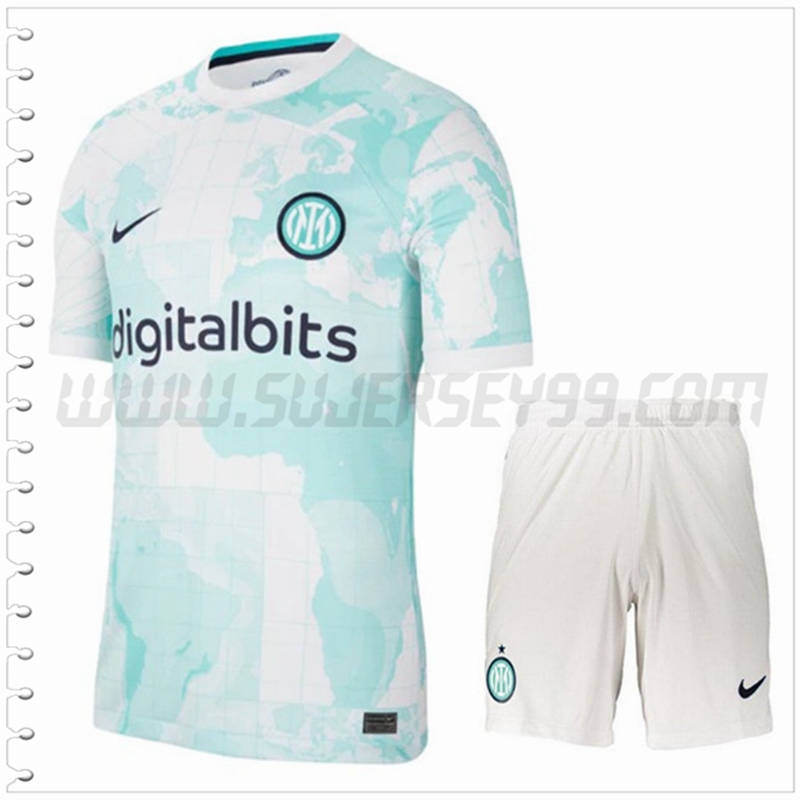 Segunda Equipacion del Inter Milan + Pantalones Cortos 2022 2023