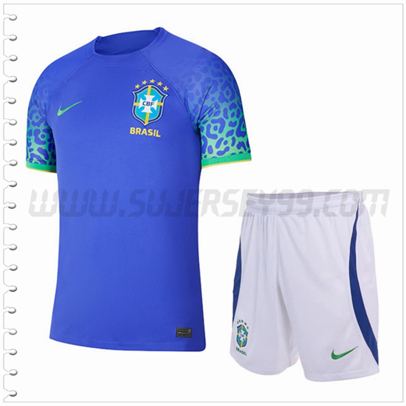 Segunda Equipacion del Brasil + Pantalones Cortos 2022 2023