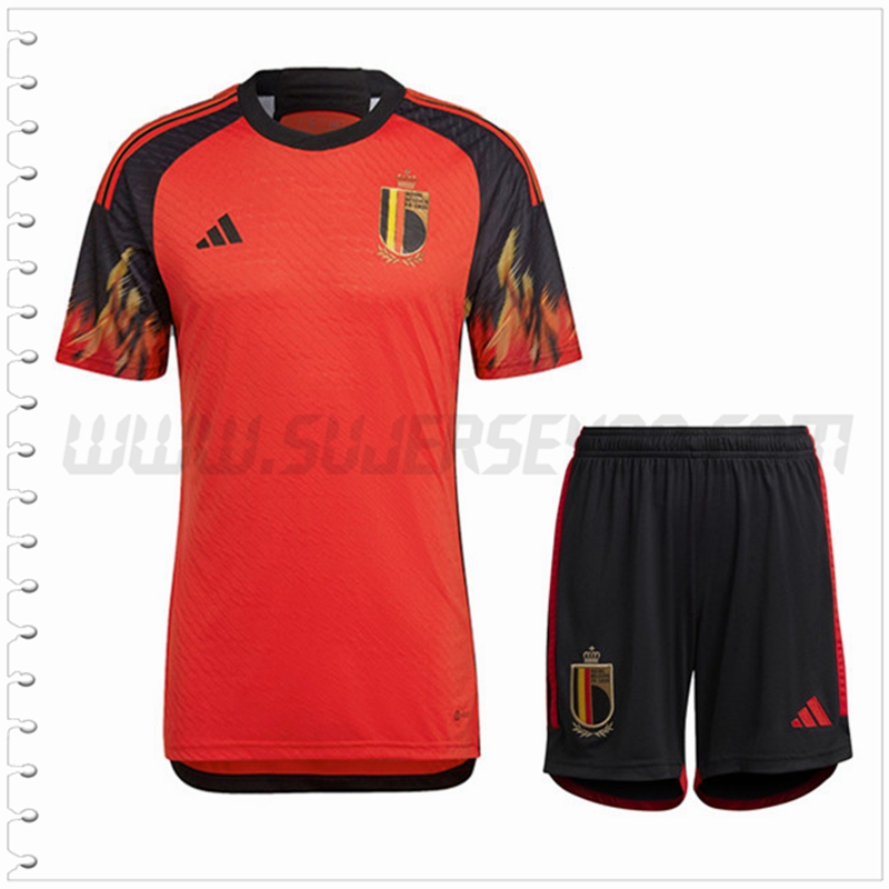 Primera Equipacion del Bélgica + Pantalones Cortos 2022 2023