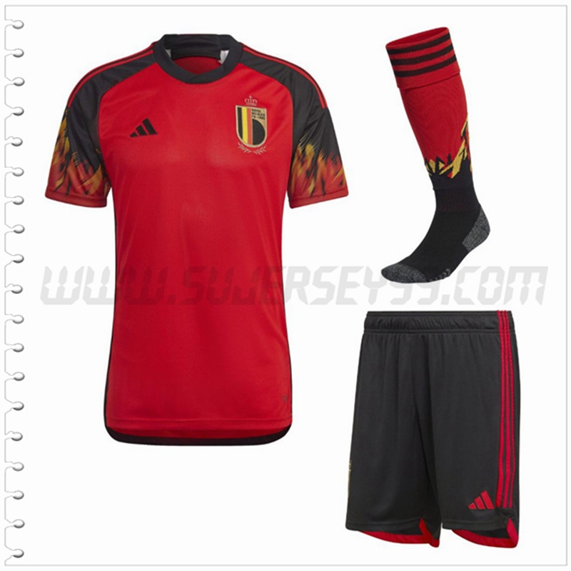 Primera Equipacion del Bélgica (Pantalones + Calcetines) 2022 2023