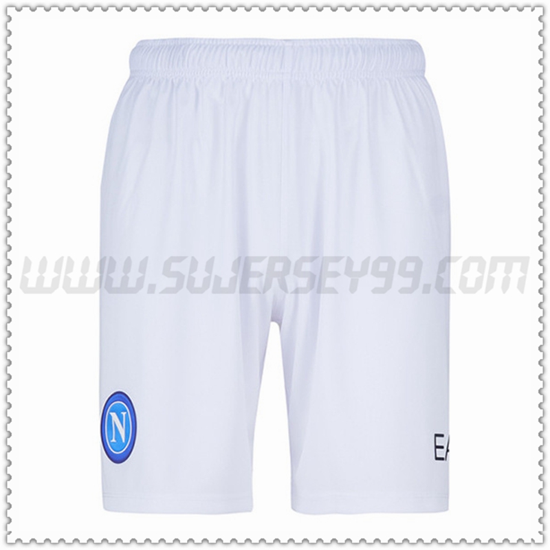 Primera Pantalones Cortos SSC Nápoles Blanco 2022 2023