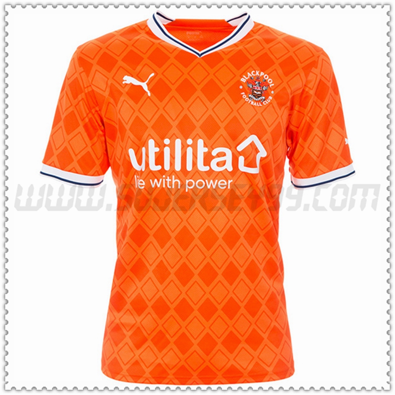 Primera Nuevo Camiseta Blackpool Naranja 2022 2023
