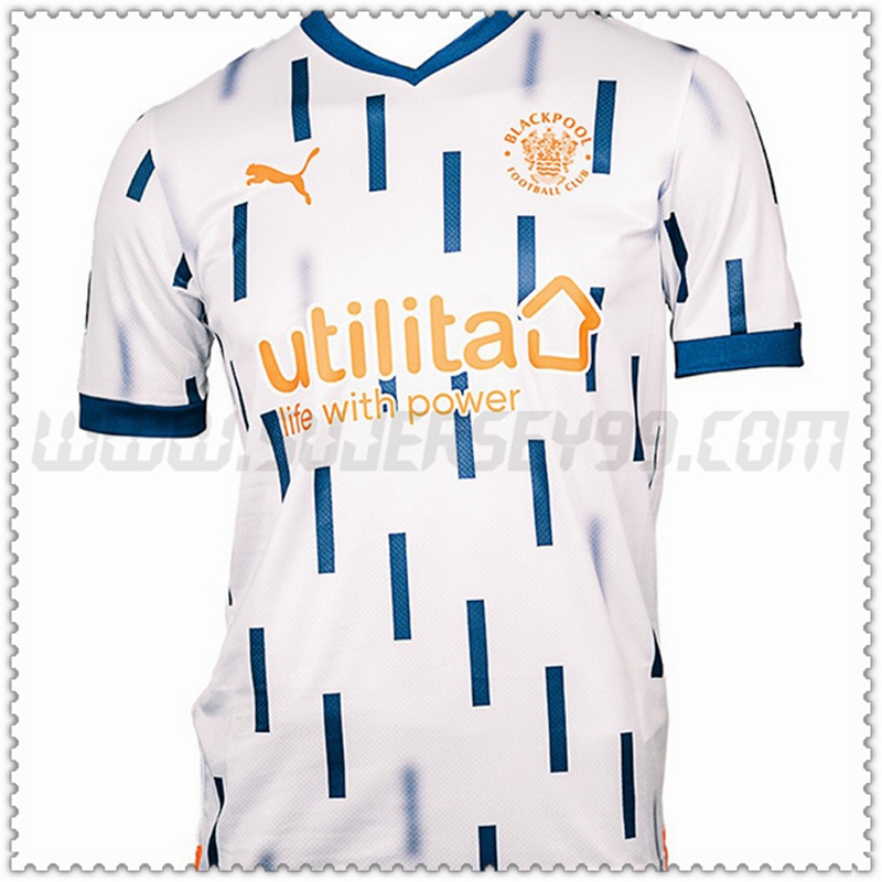 Segunda Nuevo Camiseta Blackpool Azul 2022 2023