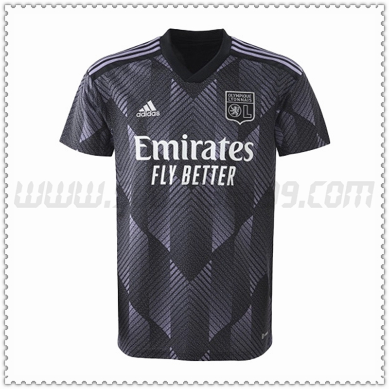 Tercera Nuevo Camiseta Lyon OL Negro 2022 2023