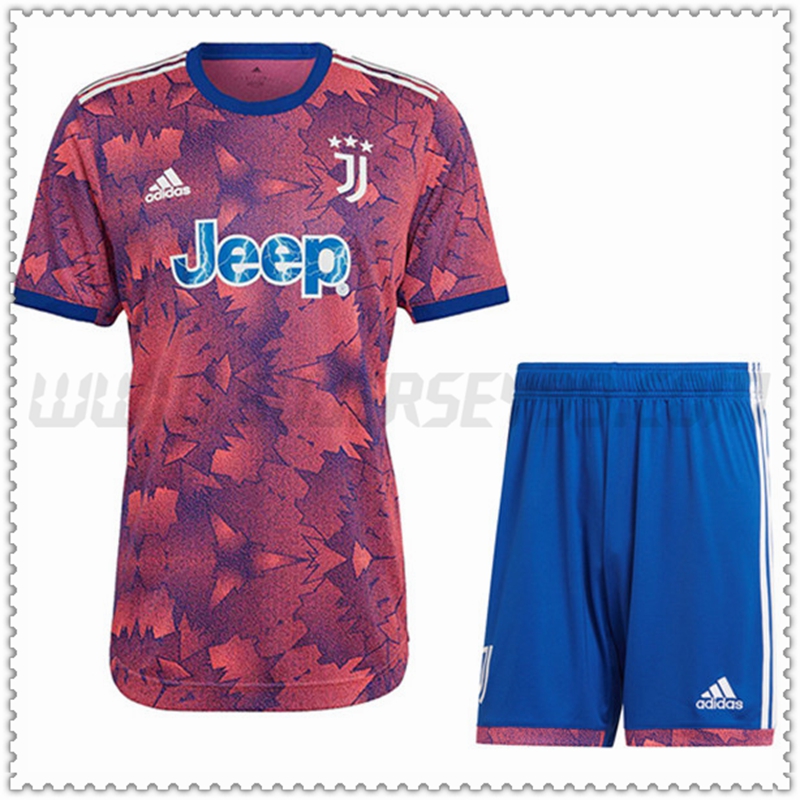 Tercera Nuevo Camiseta Juventus Ninos Rojo 2022 2023