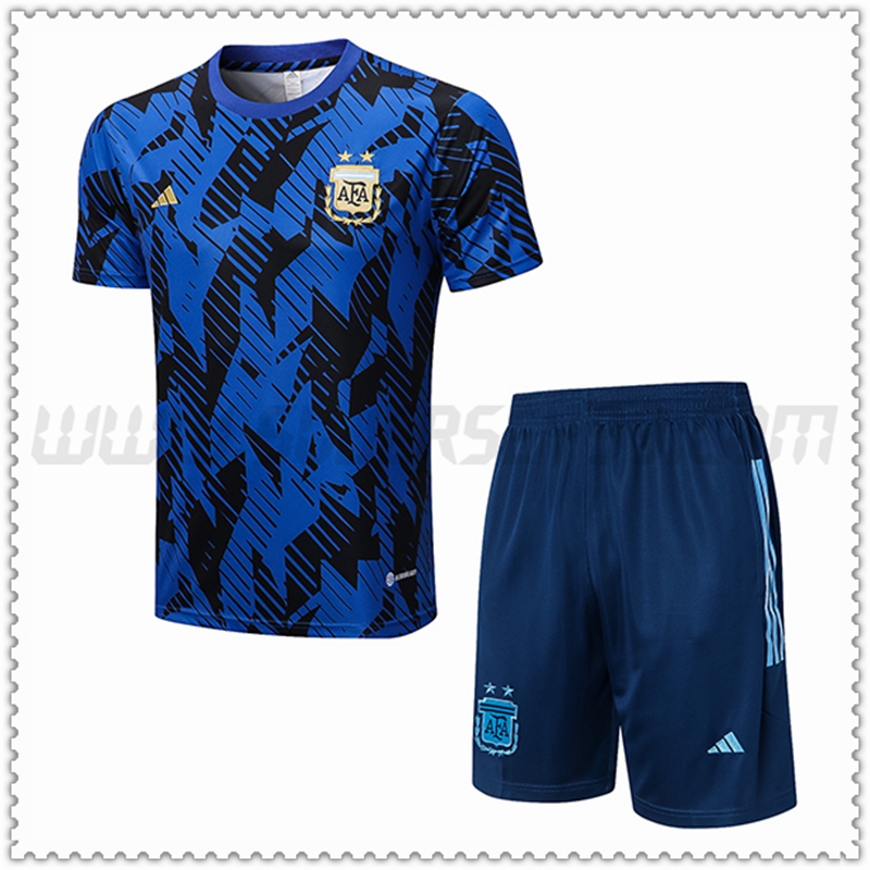 Camiseta Entrenamiento Argentina + Pantalones Cortos Azul 2022 2023