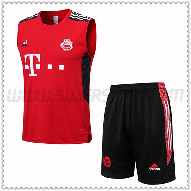 Camiseta Entrenamiento Bayern Munich + Pantalones Cortos Rojo 2022 2023