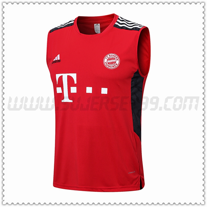 Camiseta Entrenamiento Sin Mangas Bayern Munich Rojo 2022 2023