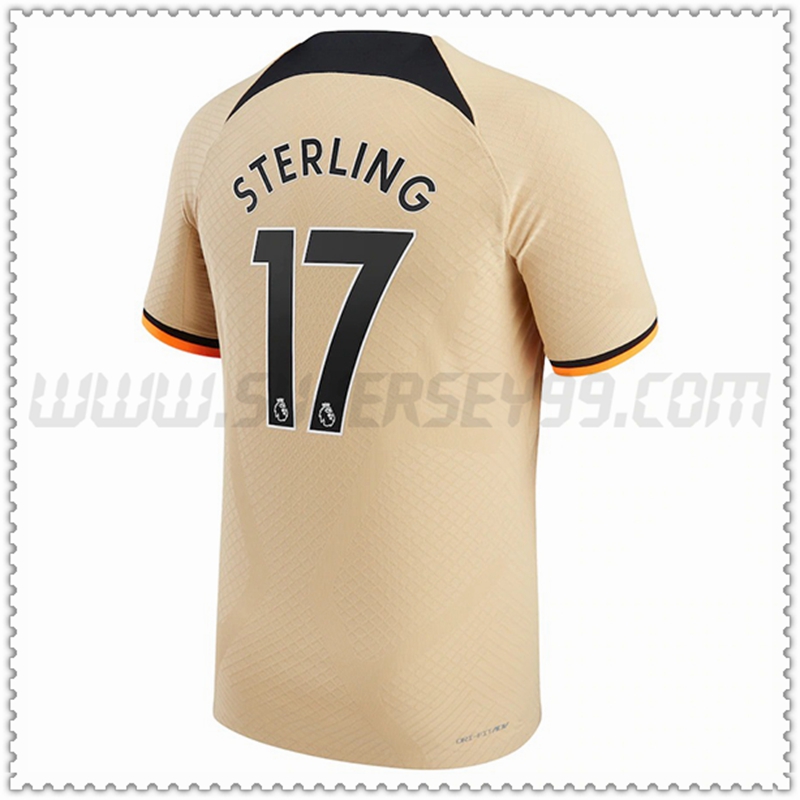 Tercera Camiseta Futbol FC Chelsea STERLING #17 2022 2023